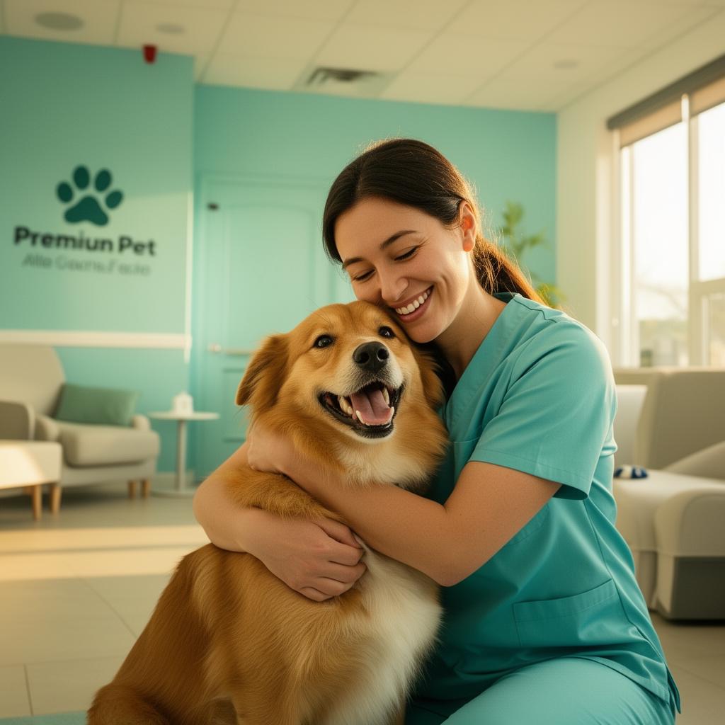 Cão feliz na Madu Pet Family